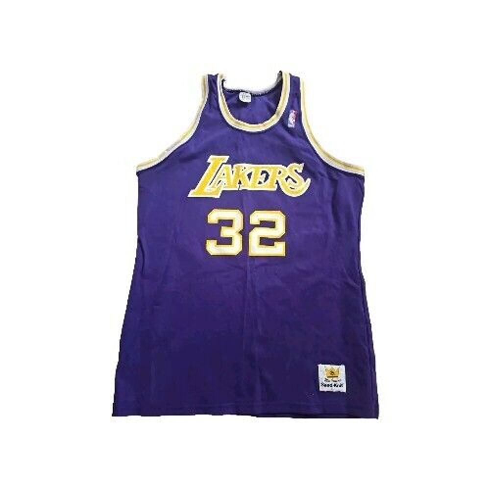 VINTAGE SAND KNIT MAGIC JOHNSON #32 LAKERS JERSEY MEN'S L